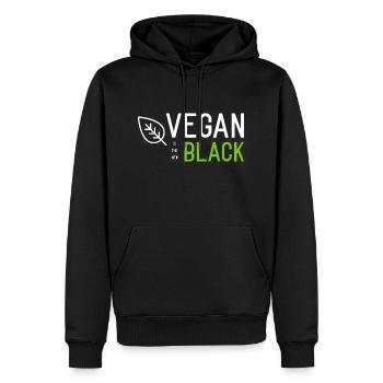 Vegan est la nouvelle chemise noire - Sweat à capuche Premium bio Homme - noir - Devant - Nico (187cm)