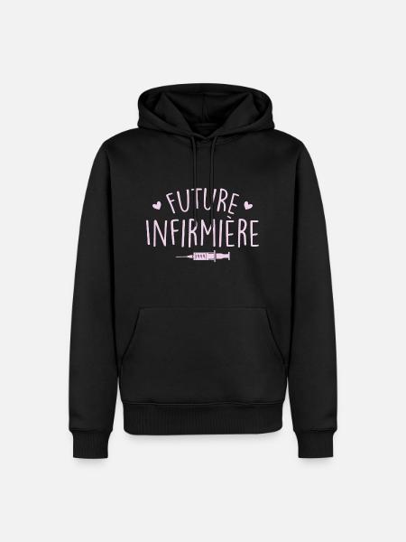 Future Infirmière - Sweat à capuche Premium bio Homme - noir