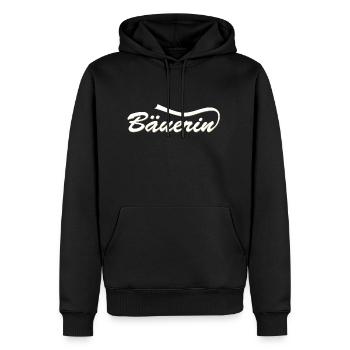 Landwirtin Bäuerin - Männer Premium Bio Hoodie - Schwarz - Vorne - Nico (187cm)