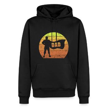 Super Dad - Männer Premium Bio Hoodie - Schwarz - Vorne - Nico (187cm)