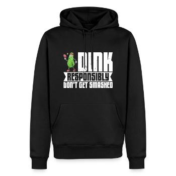 Pickelball Pickle Schläger Gurke Geschenk - Männer Premium Bio Hoodie - Schwarz - Vorne - Nico (187cm)