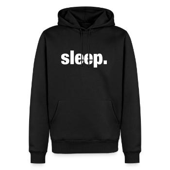 schlafen. - Männer Premium Bio Hoodie - Schwarz - Vorne - Nico (187cm)