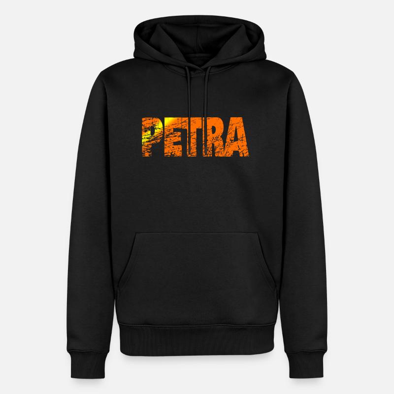 Nom de l’inscription Petra Name - Sweat à capuche Premium bio Homme - noir