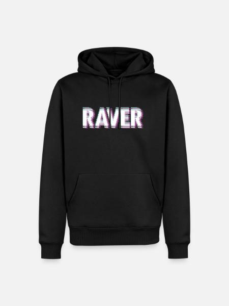Ravers - Men’s Premium Organic Hoodie - black