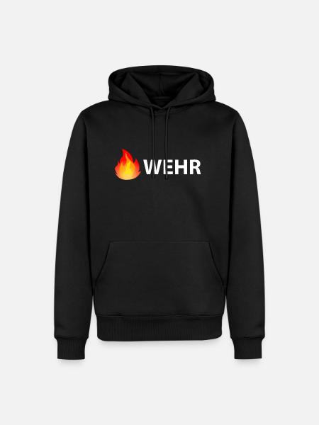 Fire Brigade Flame - Men’s Premium Organic Hoodie - black