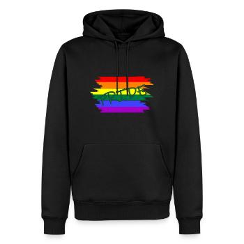 lgbtq pride - Männer Premium Bio Hoodie - Schwarz - Vorne - Nico (187cm)