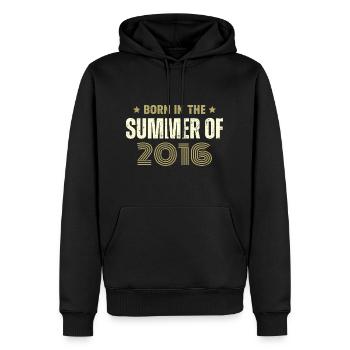 Millésime 2016 Cadeau D'anniversaire 2016 Vintage - Sweat à capuche Premium bio Homme - noir - Devant - Nico (187cm)