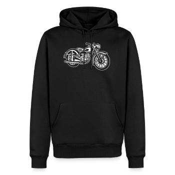 Moto / Classique moto 04_weiß - Sweat à capuche Premium bio Homme - noir - Devant - Nico (187cm)