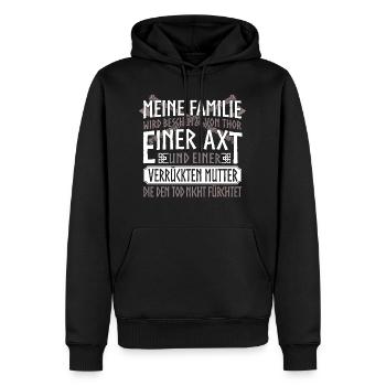 Wikinger - Thor - Männer Premium Bio Hoodie - Schwarz - Vorne - Nico (187cm)