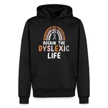 Enseignants de sensibilisation à la dyslexie et de dyslexie - Sweat à capuche Premium bio Homme - noir - Devant - Nico (187cm)