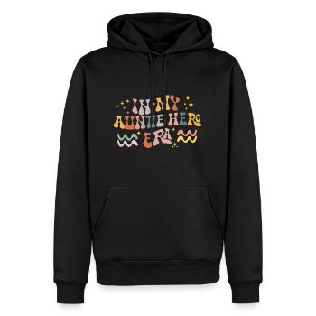 In My Auntie Hero Era Baby Announcement for Aunt - Sweat à capuche Premium bio Homme - noir - Devant - Nico (187cm)