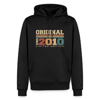 Original 2010 Retro-Geschenk 14. Jahrestag 2010 - Männer Premium Bio Hoodie - Schwarz - Vorne - Nico (187cm)