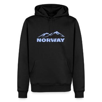 NORWAY - Men’s Premium Organic Hoodie - black - Front - Nico (187cm)