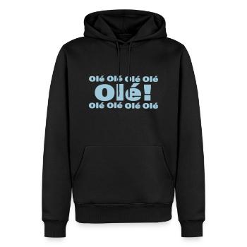 Olé - Männer Premium Bio Hoodie - Schwarz - Vorne - Nico (187cm)