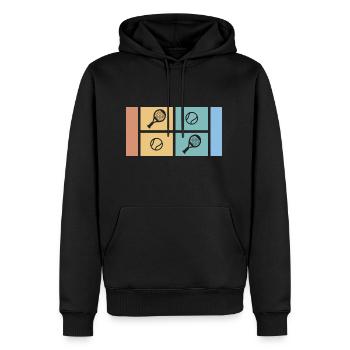 Joueur de padel joueur de padel paddle padel tennis - Sweat à capuche Premium bio Homme - noir - Devant - Nico (187cm)
