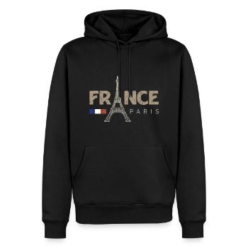 Paris Frankreich Franzose Französisch - Männer Premium Bio Hoodie - Schwarz - Vorne - Nico (187cm)
