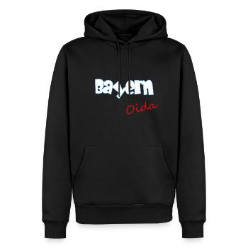 Bayern Oida - Männer Premium Bio Hoodie - Schwarz - Vorne - Nico (187cm)