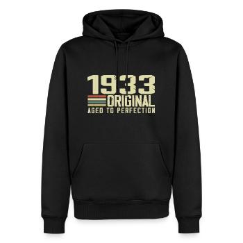Born in 1933 - Vintage 1933 - 91st Retro Birthday - Men’s Premium Organic Hoodie - black - Front - Nico (187cm)