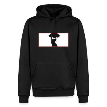 Anime Japan Girl Print - Men’s Premium Organic Hoodie - black - Front - Nico (187cm)
