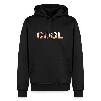 COOL cool cool cool police - Sweat à capuche Premium bio Homme - noir - Devant - Nico (187cm)