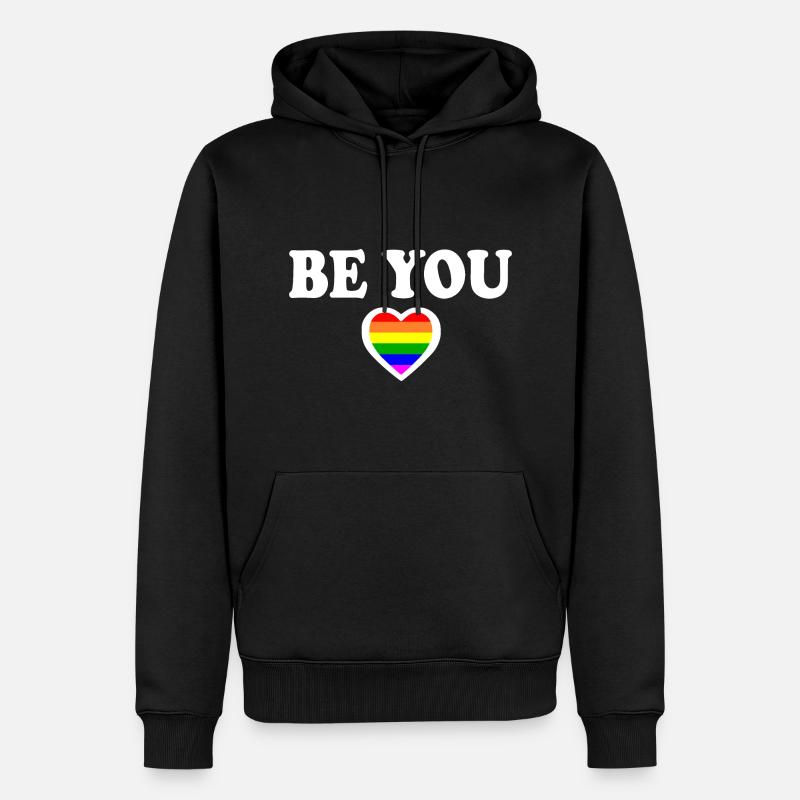 Be you - Männer Premium Bio Hoodie - Schwarz
