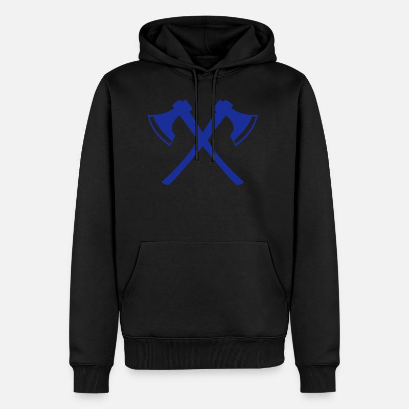 Axt kreuzt 11 9 - Männer Premium Bio Hoodie - Schwarz