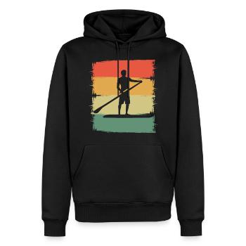 Stand Up Paddle Cadeau Stand Up Paddler SUP Board - Sweat à capuche Premium bio Homme - noir - Devant - Nico (187cm)