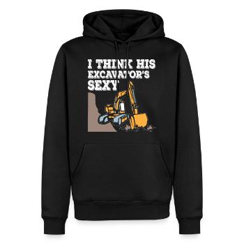 Je trouve sa pelle sexy - Sweat à capuche Premium bio Homme - noir - Devant - Nico (187cm)