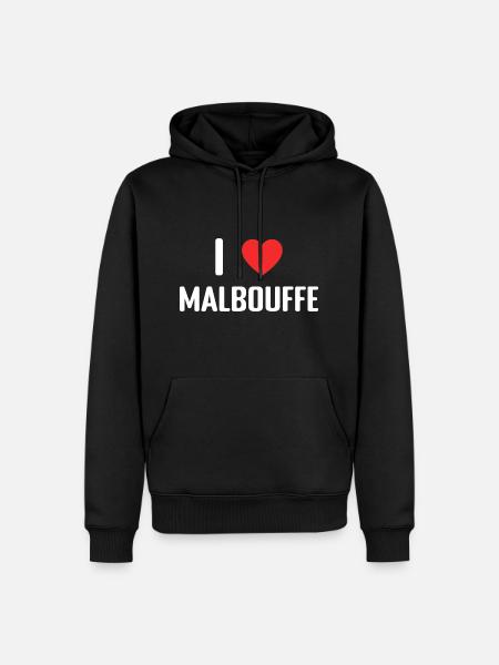 I Love Malbouffe - Sweat à capuche Premium bio Homme - noir