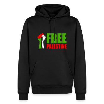 Free palestine - Männer Premium Bio Hoodie - Schwarz - Vorne - Nico (187cm)