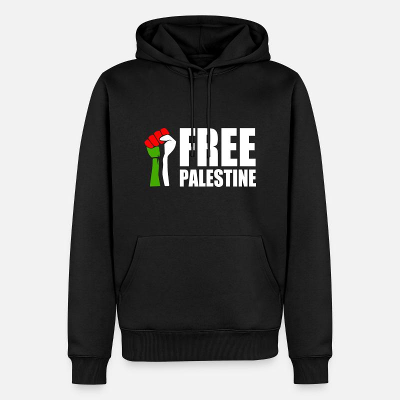 Free palestine - Sweat à capuche Premium bio Homme - noir