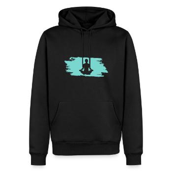Om Yoga - Männer Premium Bio Hoodie - Schwarz - Vorne - Nico (187cm)