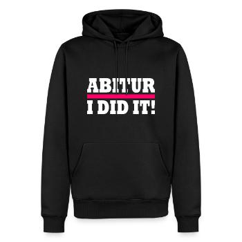 Abitur - Männer Premium Bio Hoodie - Schwarz - Vorne - Nico (187cm)