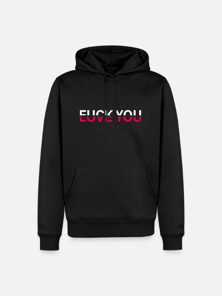 Fuck Love You - Men’s Premium Organic Hoodie - black