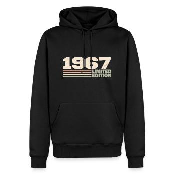 1967 Cadeau Anniversaire 1967 édition limitée 1967 - Sweat à capuche Premium bio Homme - noir - Devant - Nico (187cm)