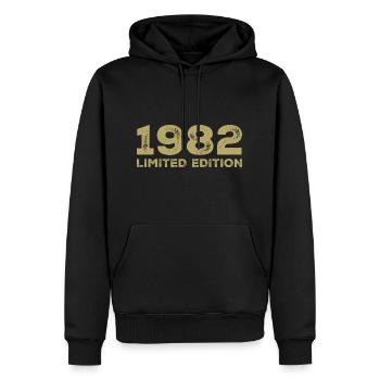 Geburtstagsgeschenk Jahrgang 1982 Jahrgang 1982 - Männer Premium Bio Hoodie - Schwarz - Vorne - Nico (187cm)