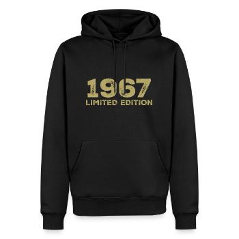 Cadeau D'anniversaire Nées En 1967 Vintage 1967 - Sweat à capuche Premium bio Homme - noir - Devant - Nico (187cm)