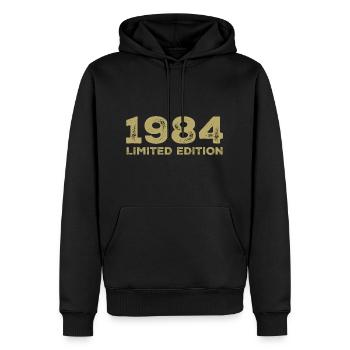 Cadeau D'anniversaire Nées En 1984 Vintage 1984 - Sweat à capuche Premium bio Homme - noir - Devant - Nico (187cm)