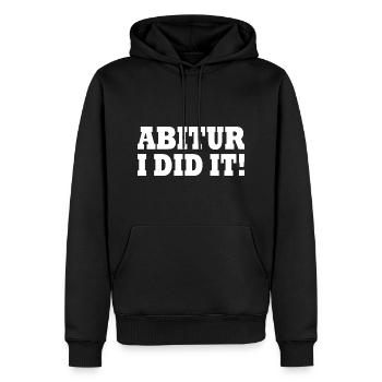 Abitur - Männer Premium Bio Hoodie - Schwarz - Vorne - Nico (187cm)