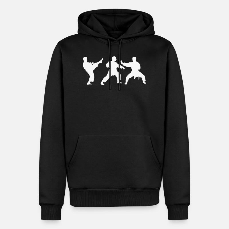 Karate - Männer Premium Bio Hoodie - Schwarz