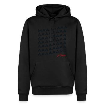 Marc je t'aime - Sweat à capuche Premium bio Homme - noir - Devant - Nico (187cm)