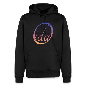 Oida - Männer Premium Bio Hoodie - Schwarz - Vorne - Nico (187cm)