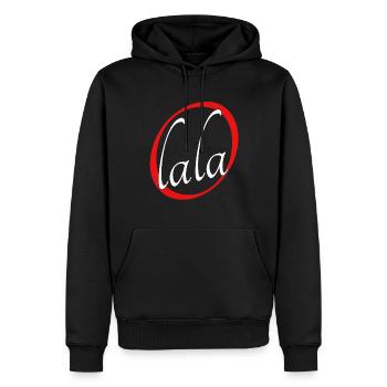 O lala - Männer Premium Bio Hoodie - Schwarz - Vorne - Nico (187cm)