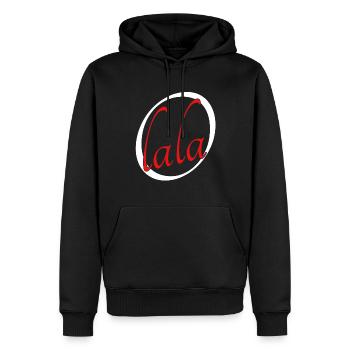 O lala - Männer Premium Bio Hoodie - Schwarz - Vorne - Nico (187cm)