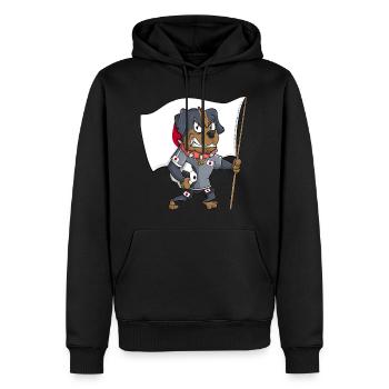 Fan Dog du Japon - Sweat à capuche Premium bio Homme - noir - Devant - Nico (187cm)