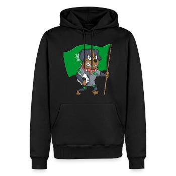Arabie saoudite Fan Dog - Sweat à capuche Premium bio Homme - noir - Devant - Nico (187cm)