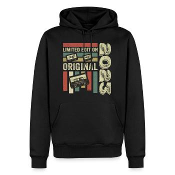 Vintage 2023 - Retro Geburtstagsspruch 2023 - Männer Premium Bio Hoodie - Schwarz - Vorne - Nico (187cm)