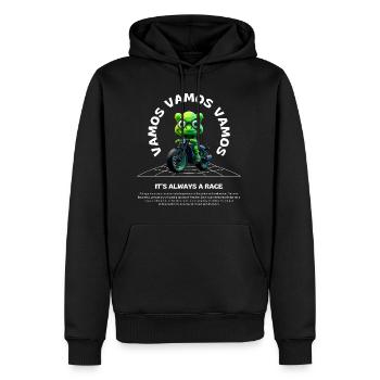 VAMOS - It's always a Race on a Space Motorcycle! - Men’s Premium Organic Hoodie - black - Front - Nico (187cm)
