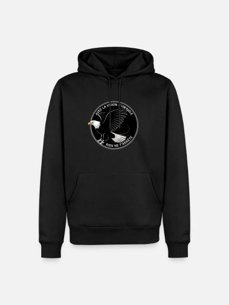 Aigle à tête blanche - Sweat à capuche Premium bio Homme - noir