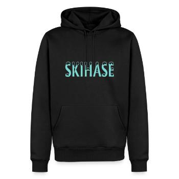 Skihase Ski - Männer Premium Bio Hoodie - Schwarz - Vorne - Nico (187cm)